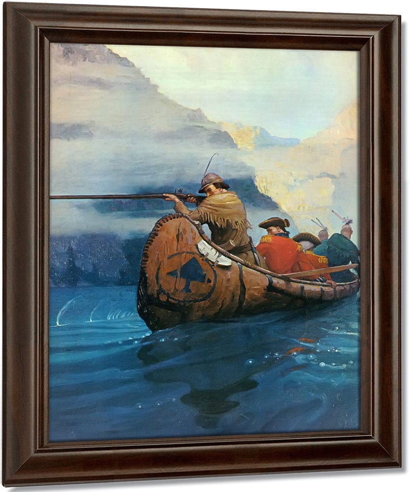 The Flight Across The Lake By NC Wyeth Fine Art Print
