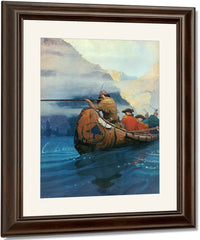 The Flight Across The Lake By NC Wyeth Fine Art Print