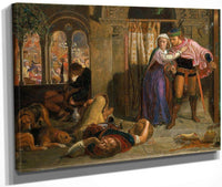 The Flight Of Madeline And Porphyro 1847 1857 Oil On Panel 25 2X35 5Cm Walker Art Gallery By William Holman Hunt Fine Art Print