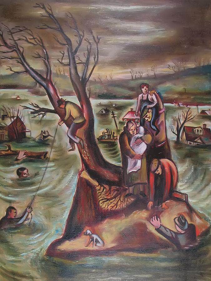 The Flood By Leon Bibel Fine Art Print