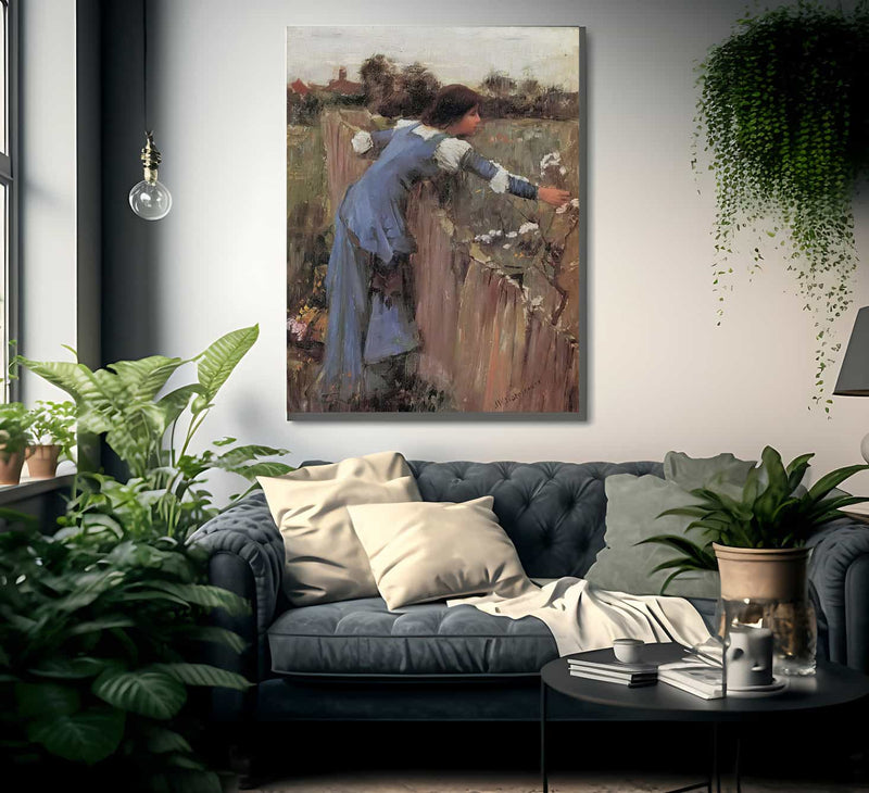 The Flower Picker By John Waterhouse Fine Art Print