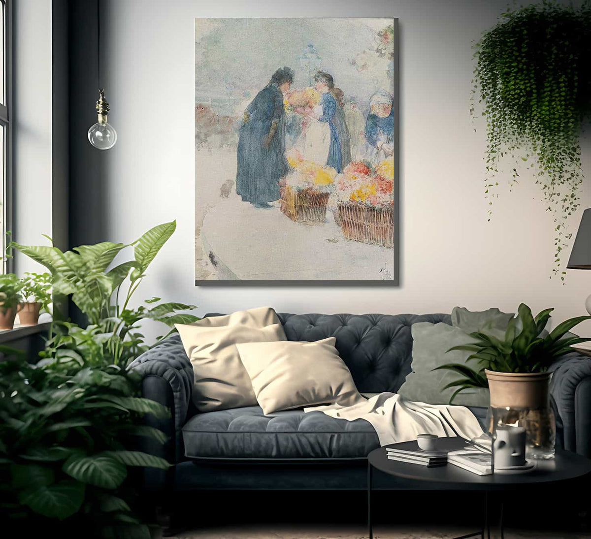 The Flower Seller By Childe Hassam Fine Art Print