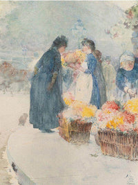 The Flower Seller By Childe Hassam Fine Art Print
