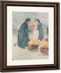 The Flower Seller By Childe Hassam Fine Art Print