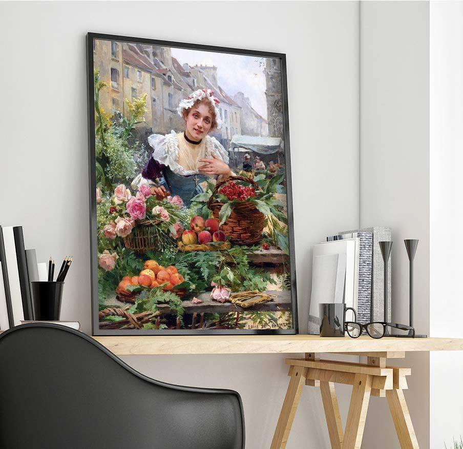 The Flower Seller Painting Louis Marie De Schryver Canvas Art Fine Art Print