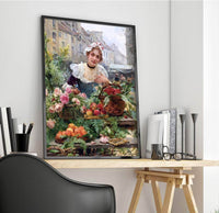 The Flower Seller Painting Louis Marie De Schryver Canvas Art Fine Art Print