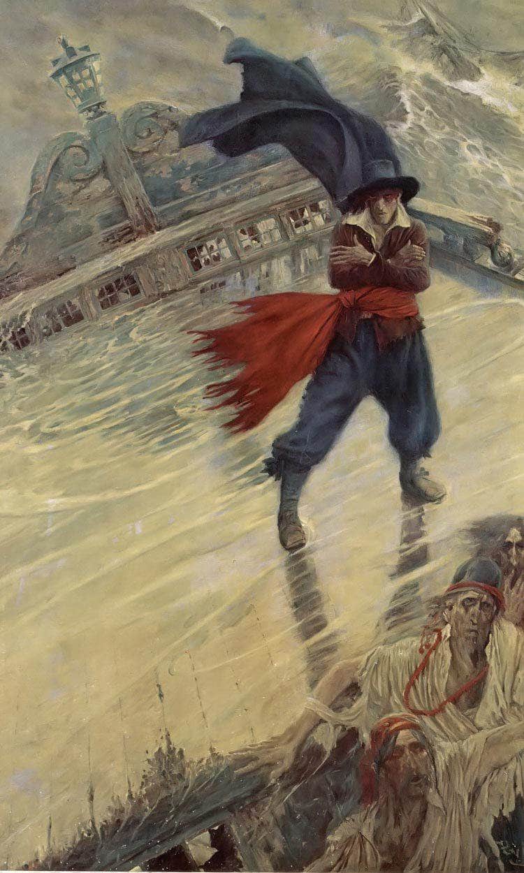 The Flying Dutchman By Howard Pyle Fine Art Print