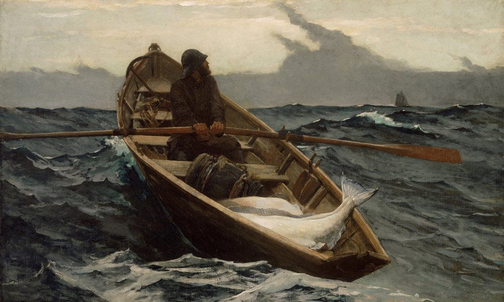 The Fog Warning 1885 By Winslow Homer Fine Art Print