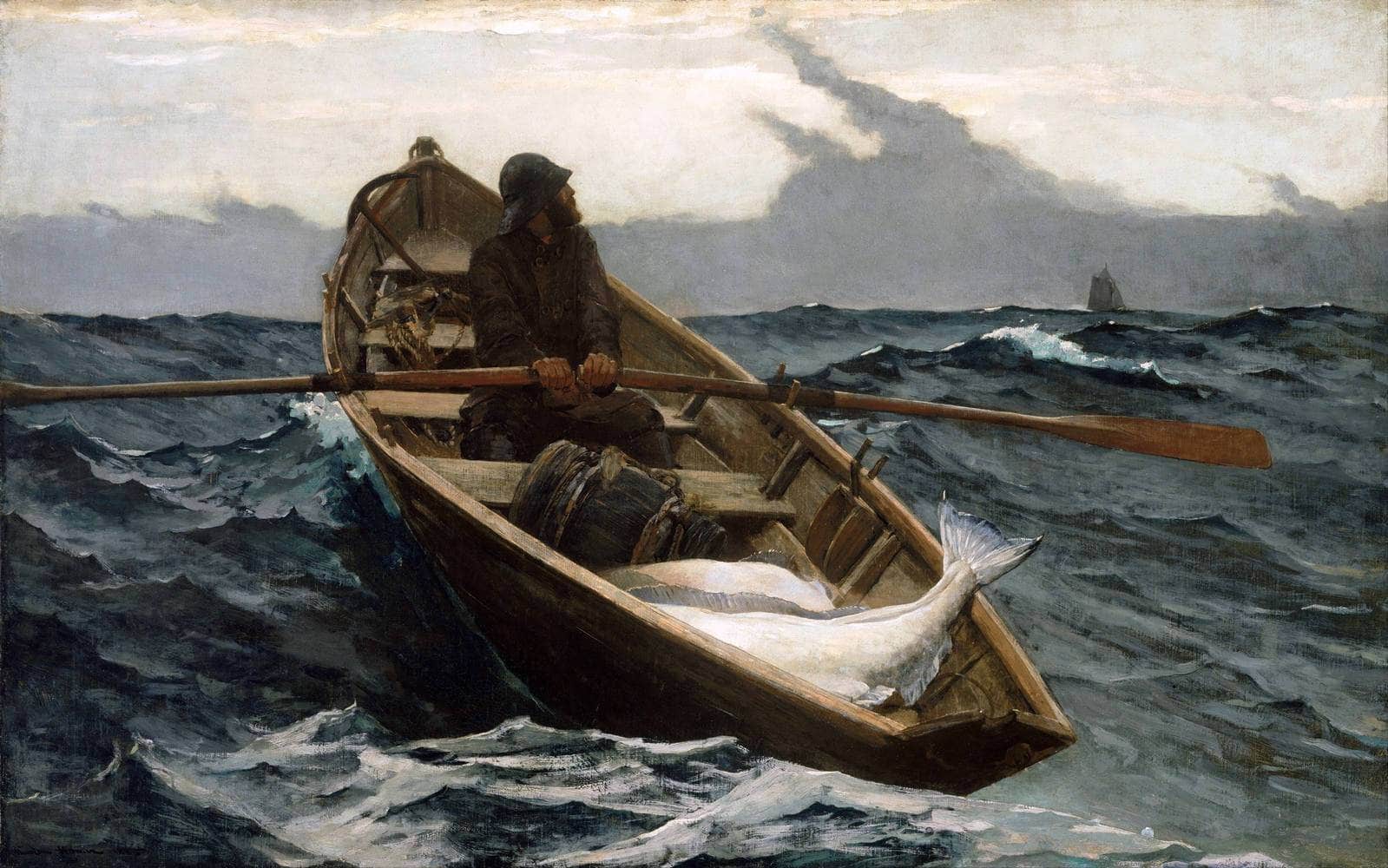 The Fog Warning Painting Winslow Homer Canvas Art Fine Art Print