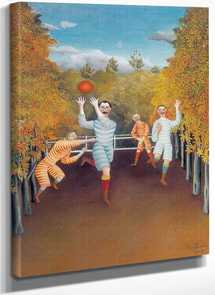 The Football Players 1908 By Henri Rousseau Fine Art Print