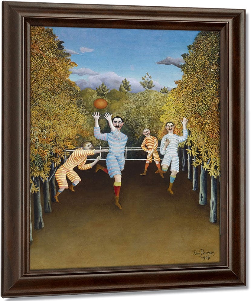 The Football Players By Henri Julien Felix Rousseau Fine Art Print