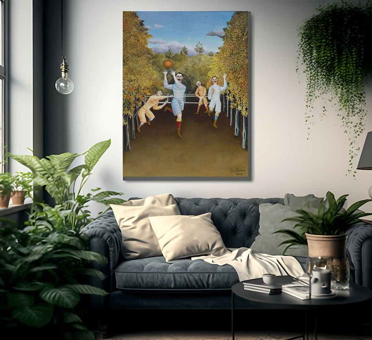 The Football Players By Henri Julien Felix Rousseau Fine Art Print