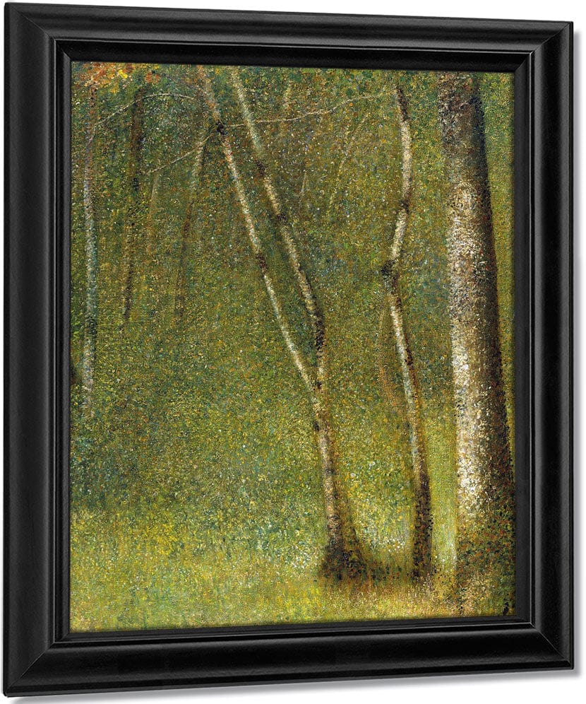 The Forest At Pontaubert By Georges Pierre Seurat Fine Art Print