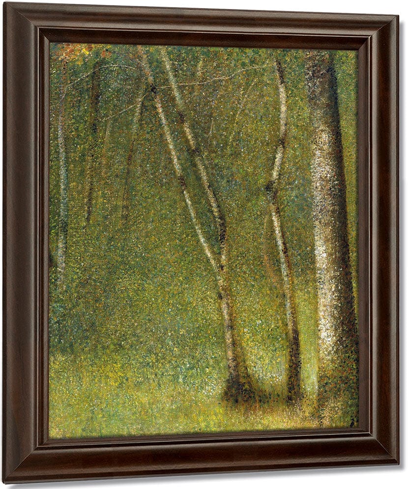 The Forest At Pontaubert By Georges Pierre Seurat Fine Art Print