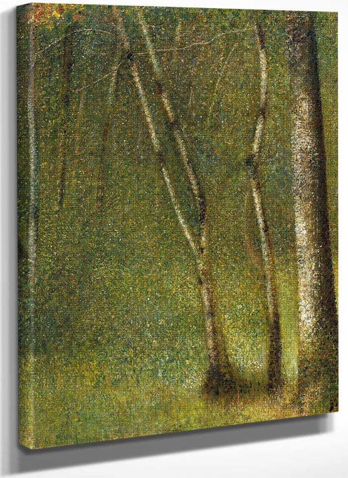 The Forest At Pontaubert By Georges Pierre Seurat Fine Art Print