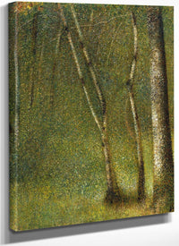 The Forest At Pontaubert By Georges Pierre Seurat Fine Art Print