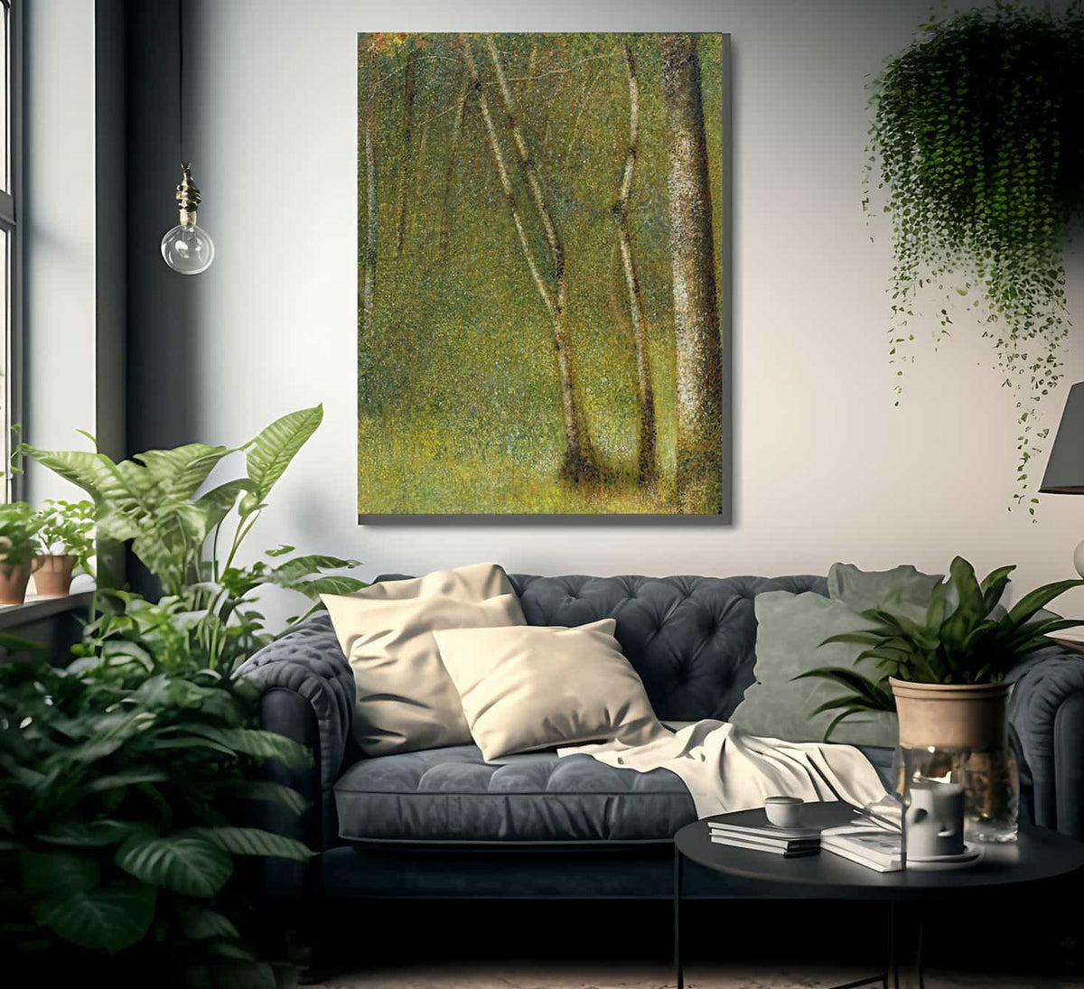 The Forest At Pontaubert By Georges Pierre Seurat Fine Art Print