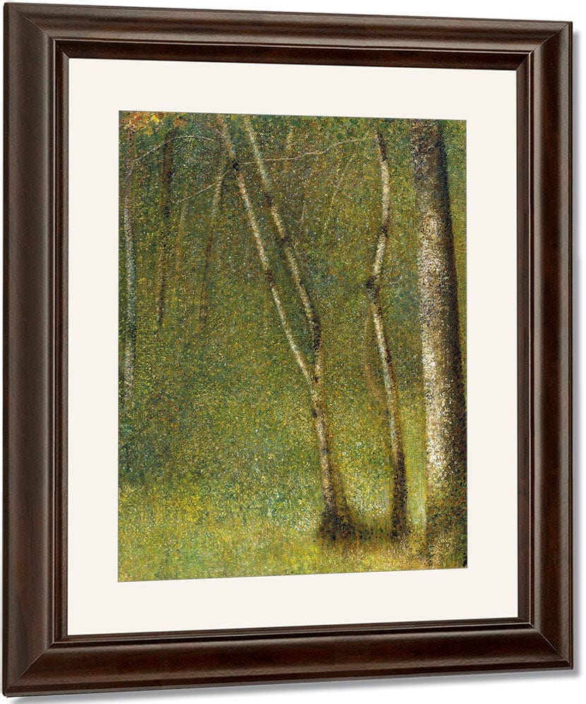 The Forest At Pontaubert By Georges Pierre Seurat Fine Art Print