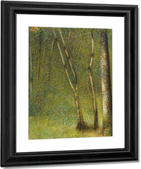 The Forest At Pontaubert By Georges Pierre Seurat Fine Art Print