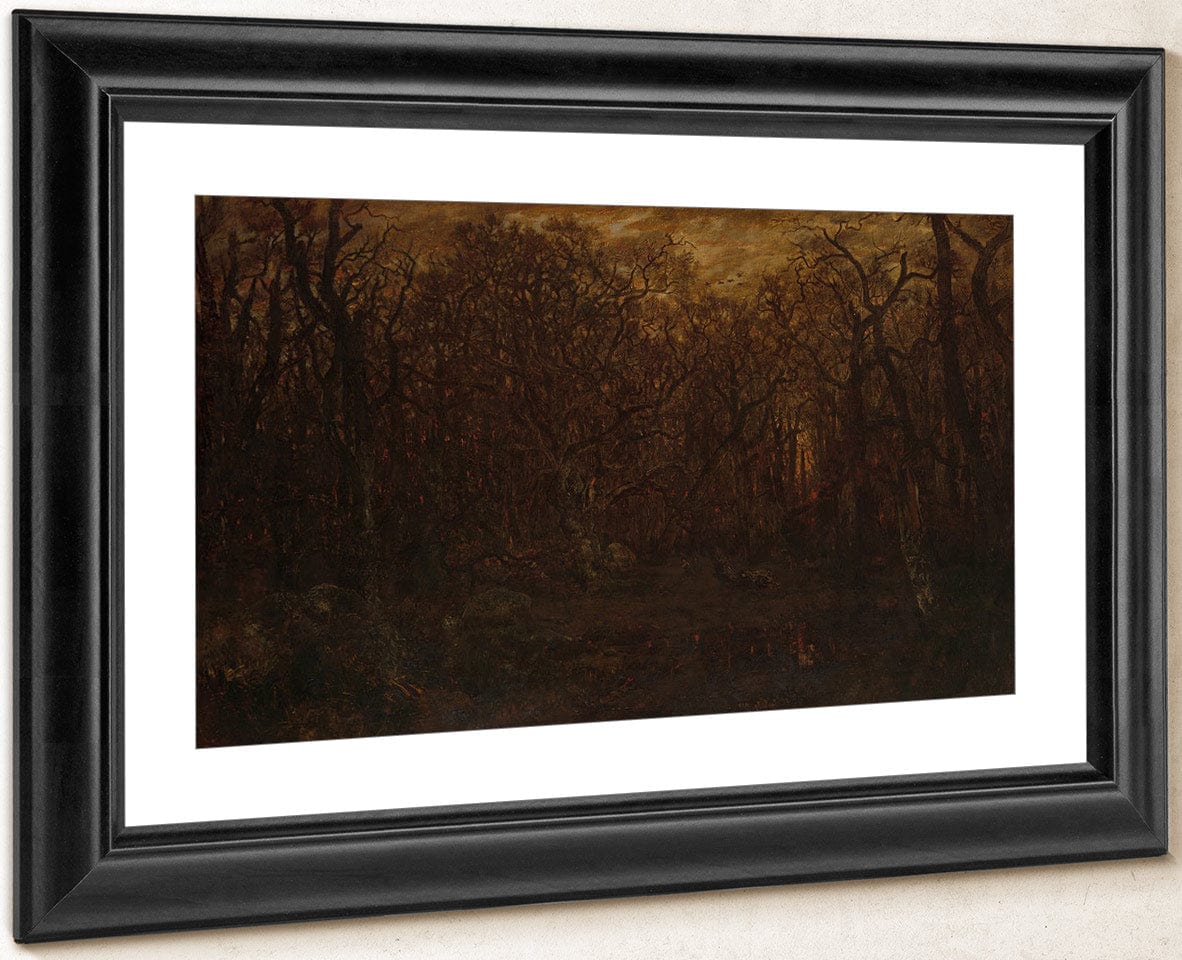 The Forest In Winter At Sunset 1867 By Theodore Rousseau Fine Art Print