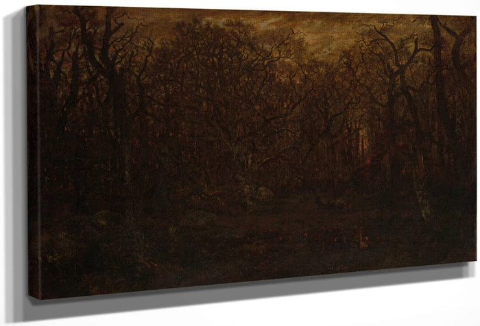 The Forest In Winter At Sunset 1867 By Theodore Rousseau Fine Art Print