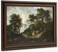The Forest Stream By Jacob Van Ruisdael Fine Art Print