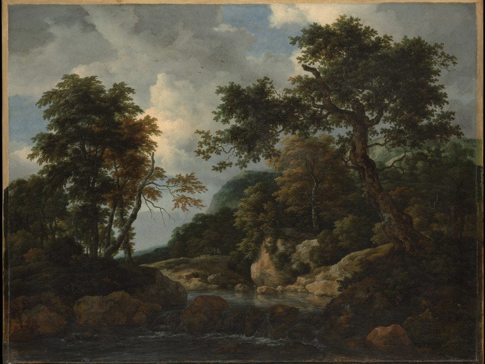 The Forest Stream By Jacob Van Rusdael Fine Art Print