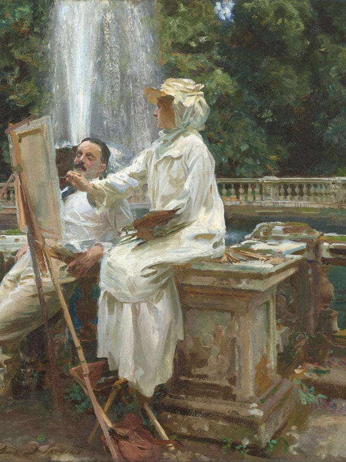 The Fountain, Villa Torlonia, Frascati, Italy By John Singer Sargent Fine Art Print