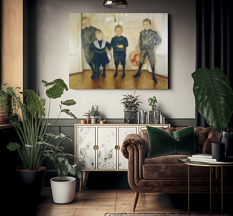 The Four Sons Of Dr By Edvard Munch Fine Art Print