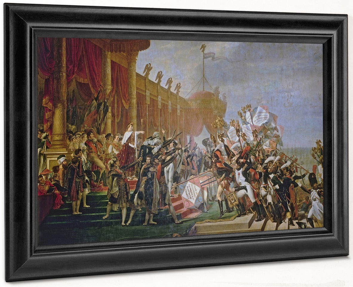 The French Army Takes An Oath To Emperor Napoleon After The Distribution Of Eagles, 5 December 1804 By Jacques Louis David Fine Art Print