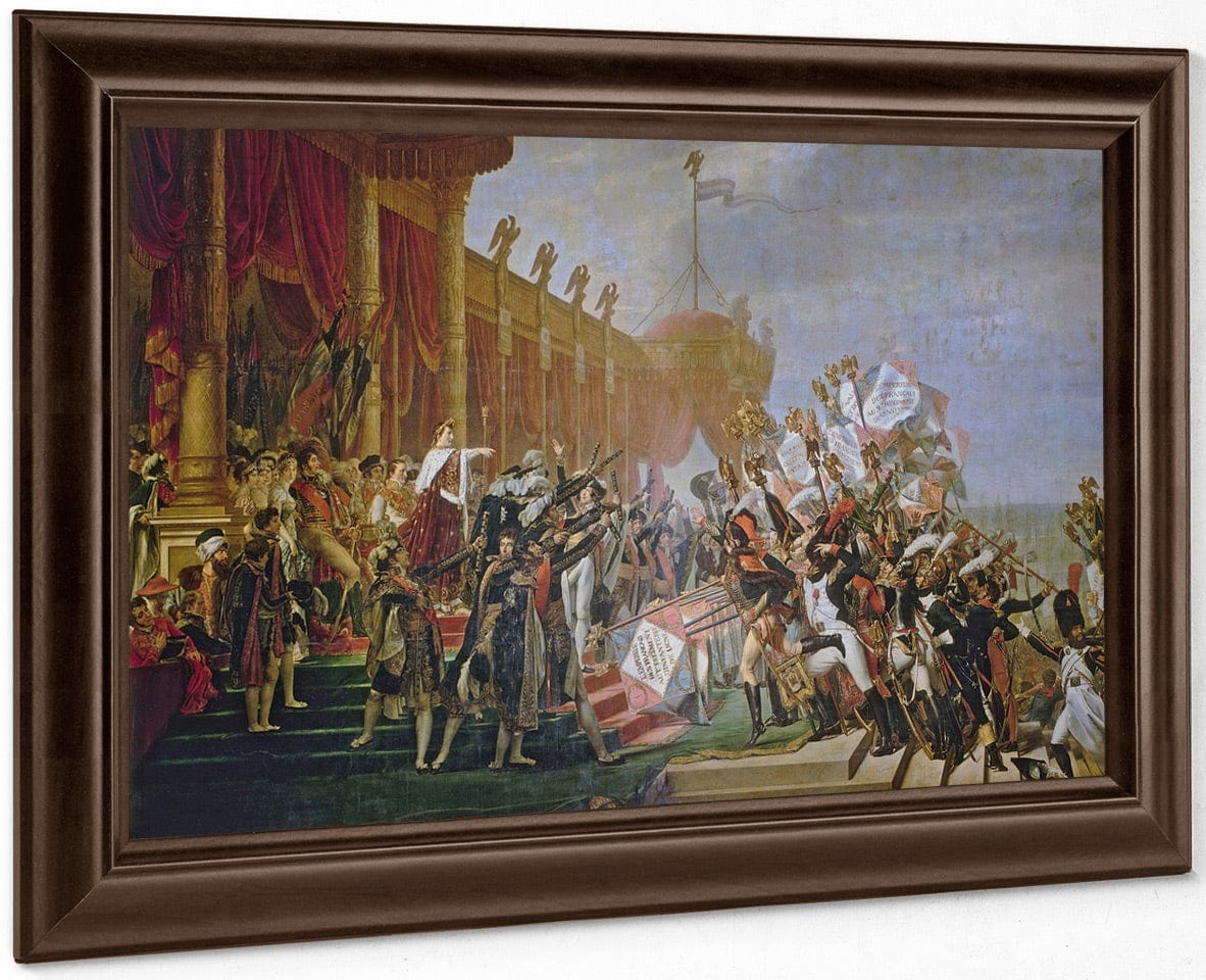 The French Army Takes An Oath To Emperor Napoleon After The Distribution Of Eagles, 5 December 1804 By Jacques Louis David Fine Art Print