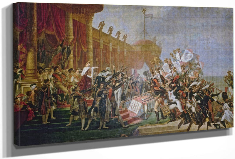 The French Army Takes An Oath To Emperor Napoleon After The Distribution Of Eagles, 5 December 1804 By Jacques Louis David Fine Art Print