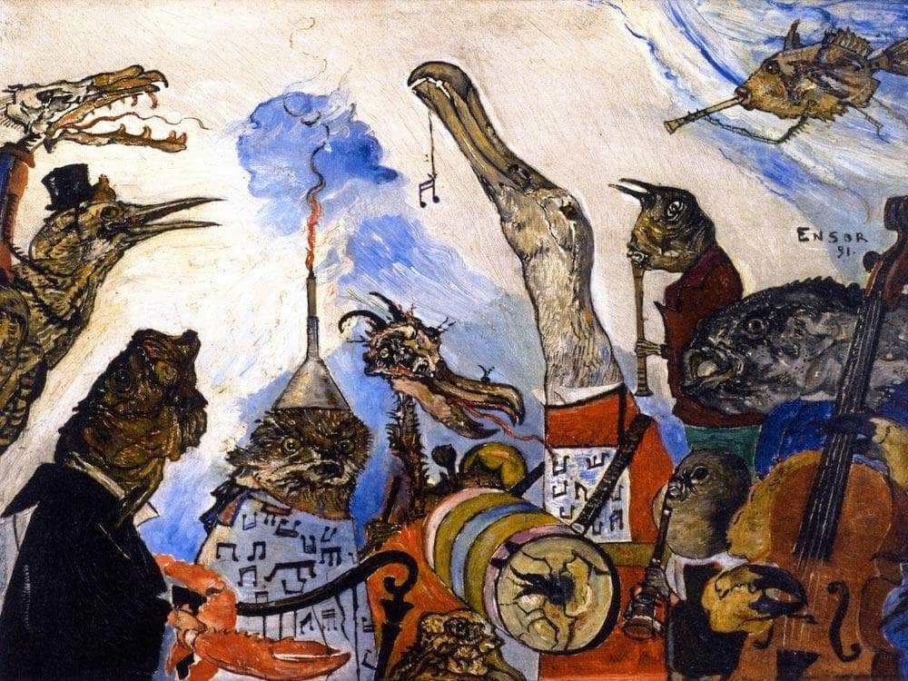 The Frightful Musicians By James Ensor Fine Art Print