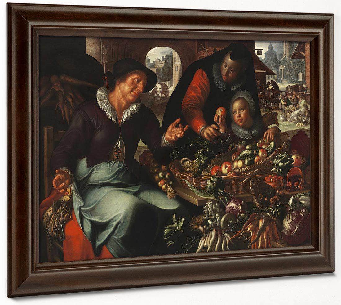The Fruit And Vegetable Seller By Joachim Wtewael Fine Art Print
