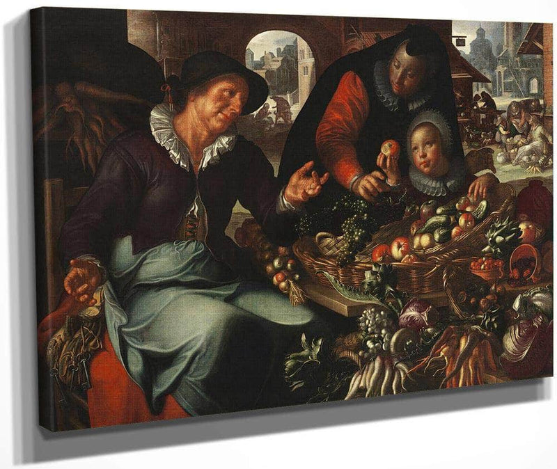 The Fruit And Vegetable Seller By Joachim Wtewael Fine Art Print