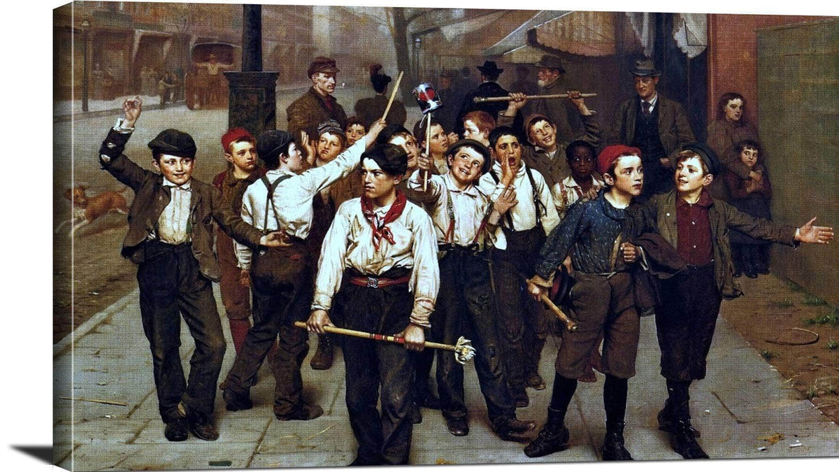 The Gang Painting John George Brown Canvas Art Fine Art Print