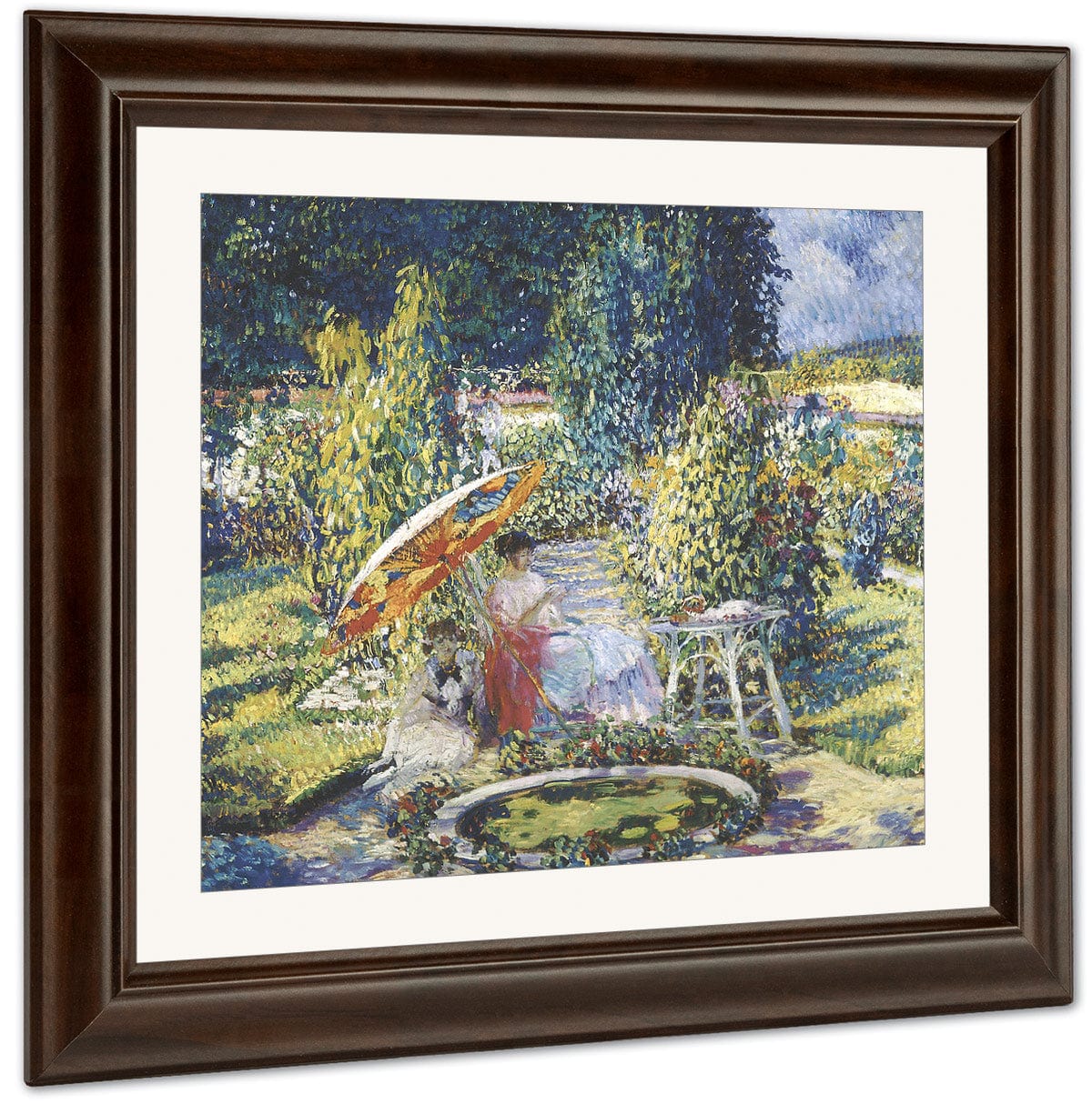 The Garden Umbrella By Frederick Carl Frieseke Fine Art Print