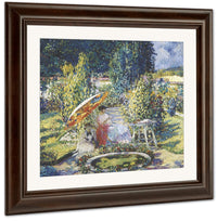 The Garden Umbrella By Frederick Carl Frieseke Fine Art Print