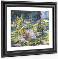 The Garden Umbrella By Frederick Carl Frieseke Fine Art Print