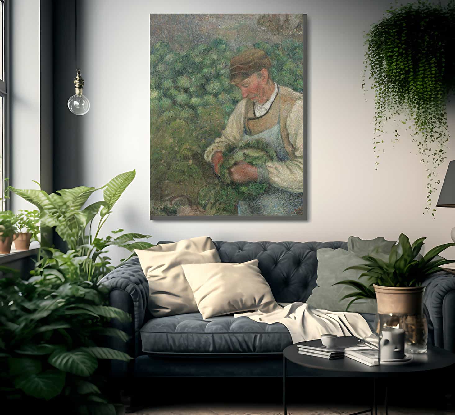 The Gardener Old Peasant With Cabbage By Camille Pissarro Fine Art Print