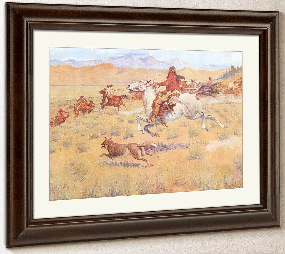 The Gathering Of The Trappers By Frederic Remington Fine Art Print