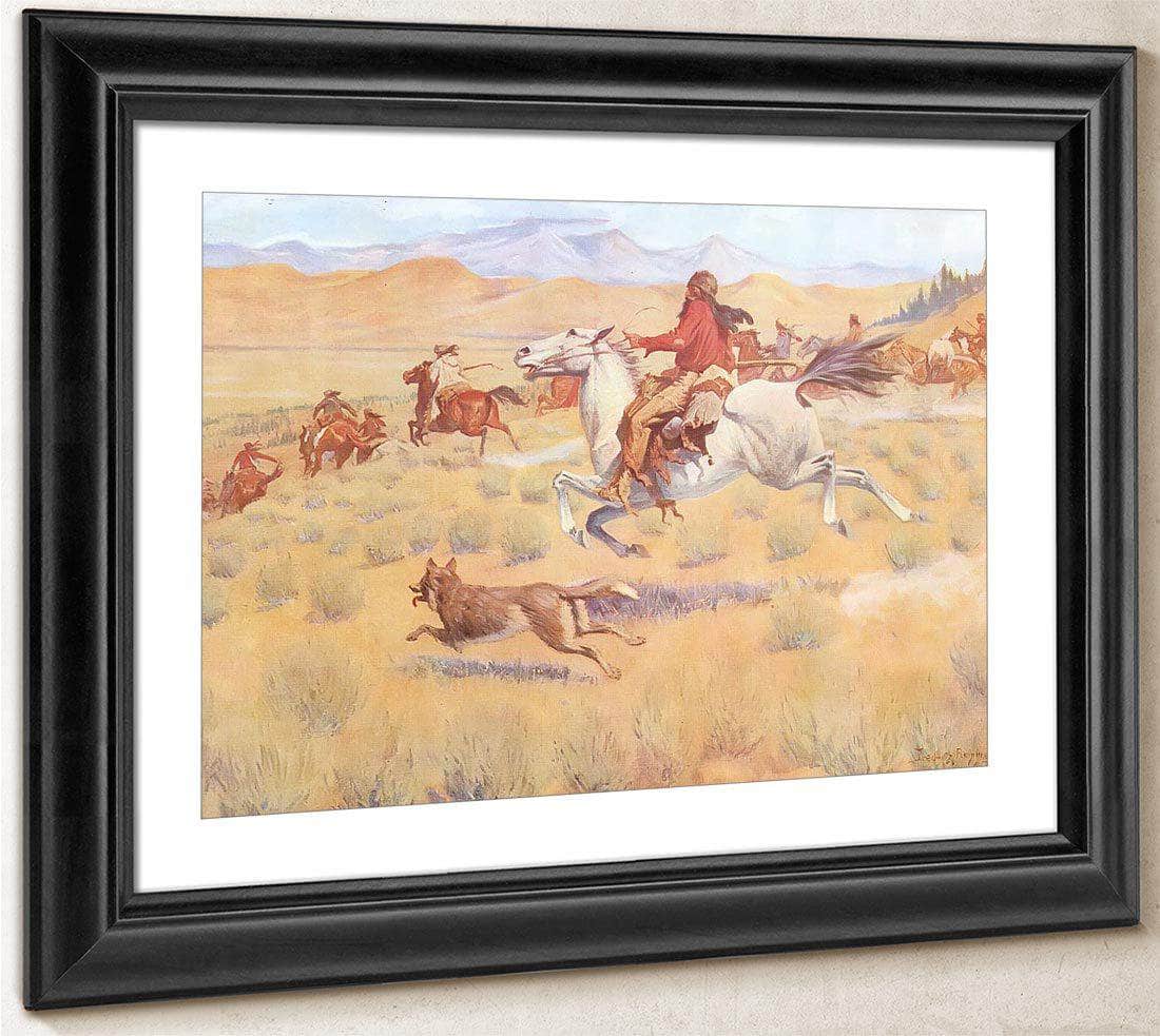 The Gathering Of The Trappers By Frederic Remington Fine Art Print