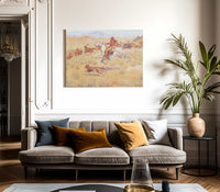 The Gathering Of The Trappers By Frederic Remington Fine Art Print