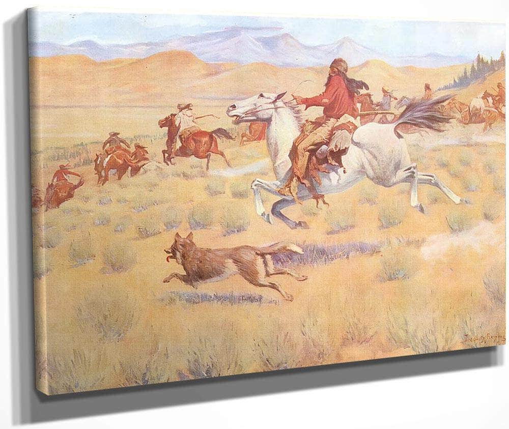 The Gathering Of The Trappers By Frederic Remington Fine Art Print