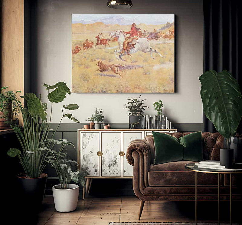 The Gathering Of The Trappers By Frederic Remington Fine Art Print