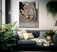 The Ghost Of Akugenta Yoshihira 1889 By Tsukioka Yoshitoshi Fine Art Print