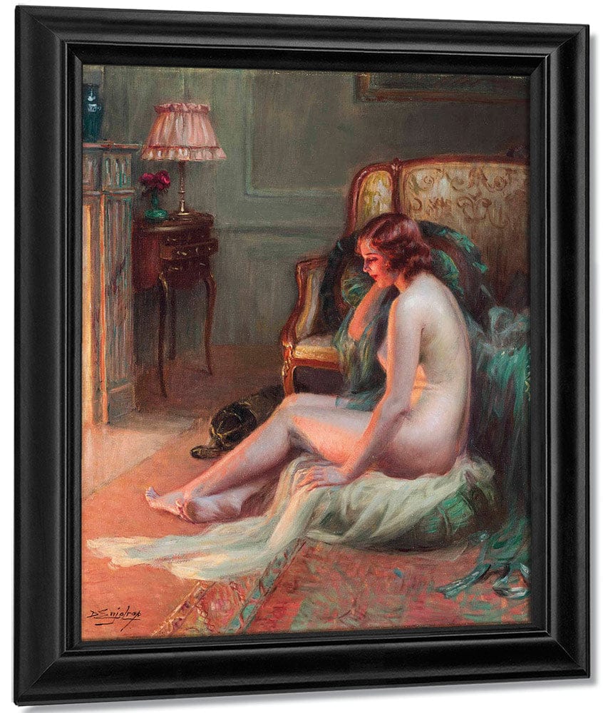 The Glow Of The Fire By Enjolras Delphin Fine Art Print