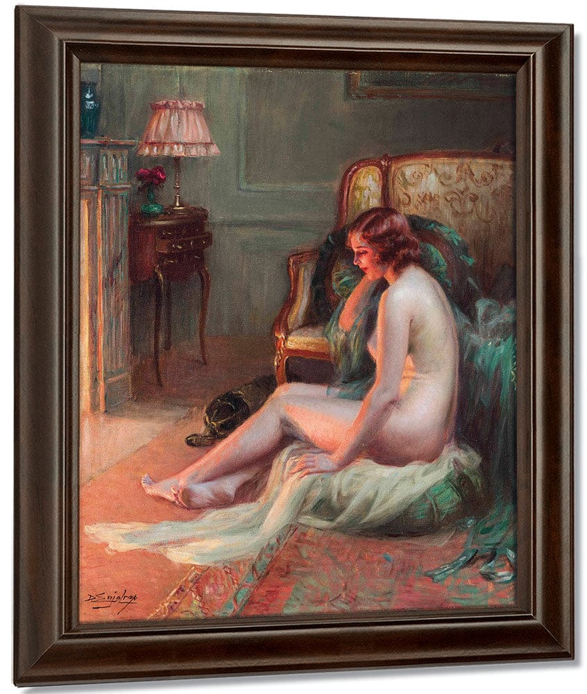 The Glow Of The Fire By Enjolras Delphin Fine Art Print