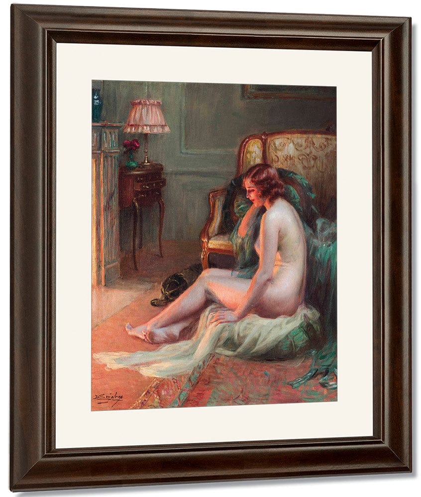 The Glow Of The Fire By Enjolras Delphin Fine Art Print