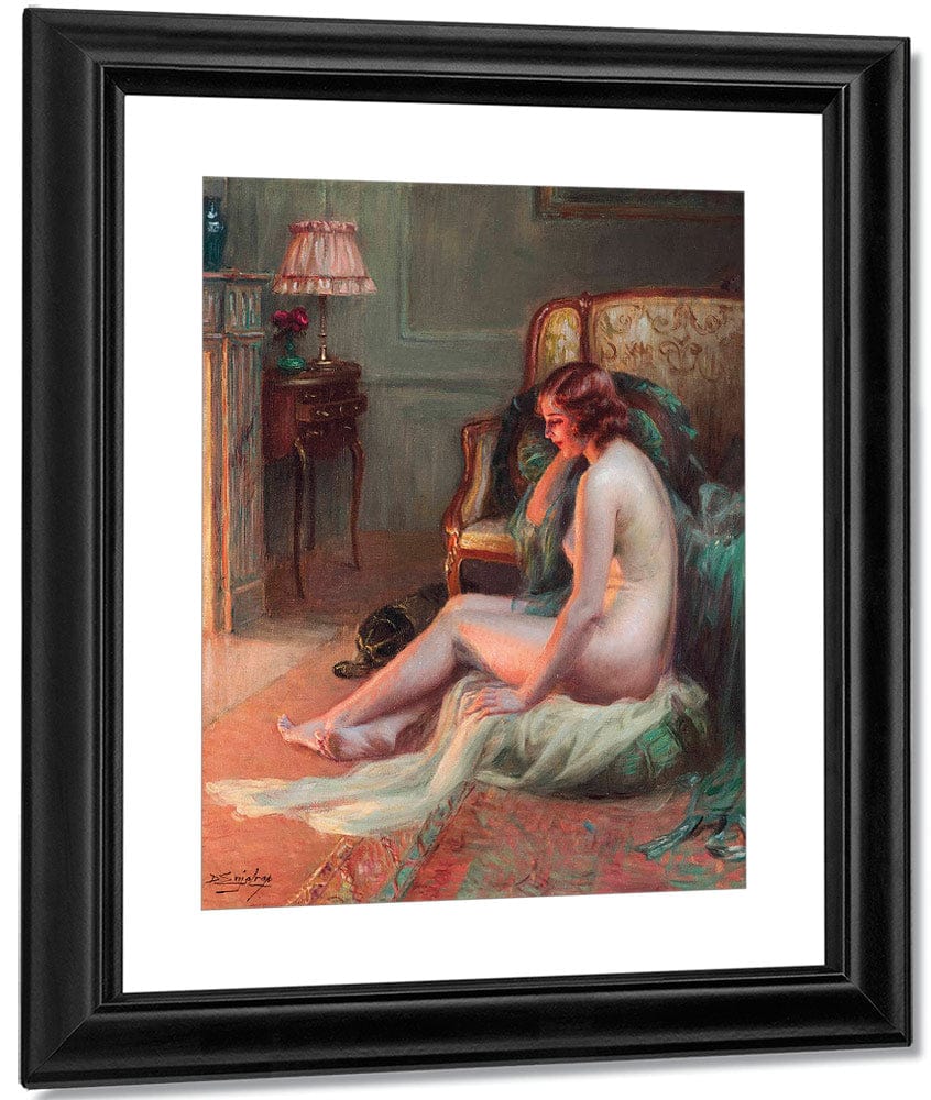 The Glow Of The Fire By Enjolras Delphin Fine Art Print
